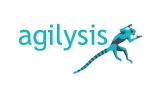 Logo for Aglysis: teal wordmark with a stylized running lizard to the right of the text.