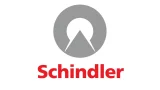 Schindler logo: gray circular emblem with a mountain graphic and red bold 'Schindler' wordmark.]","Schindler brand logo: gray circle containing a stylized mountain above the red text.