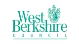 West Berkshire Council official logo with teal typography and crest on a white background.