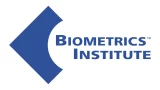 Biometrics Institute logo: blue diamond-shaped mark with a curved inner edge and bold 'Biometrics Institute' text.